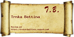 Trnka Bettina névjegykártya